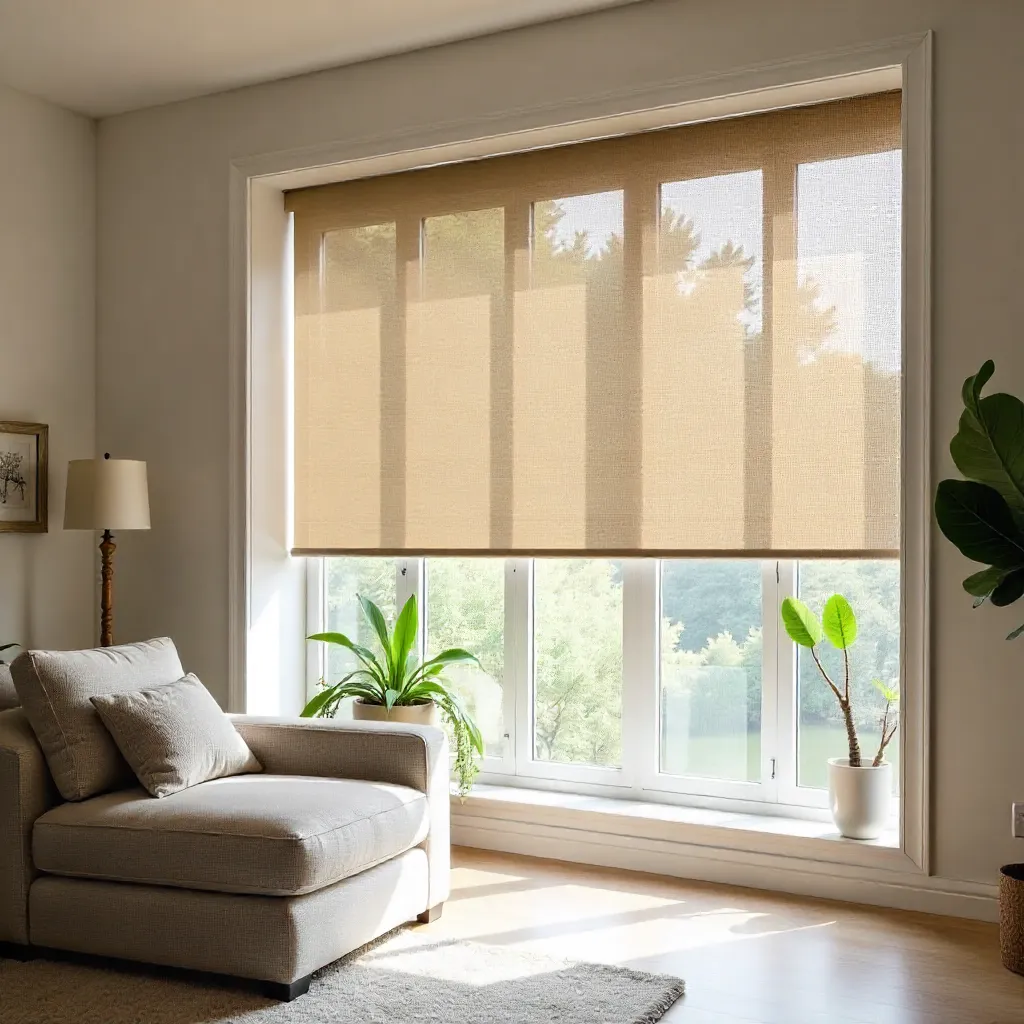 Acoustic blinds creating a peaceful home environment